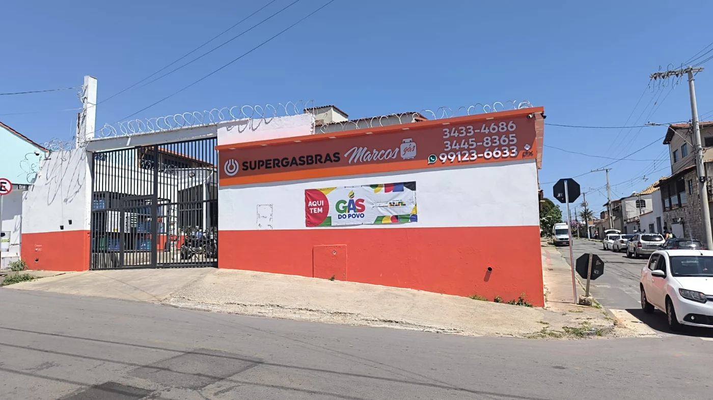 Fachada da Marcos Gás no bairro Guarani